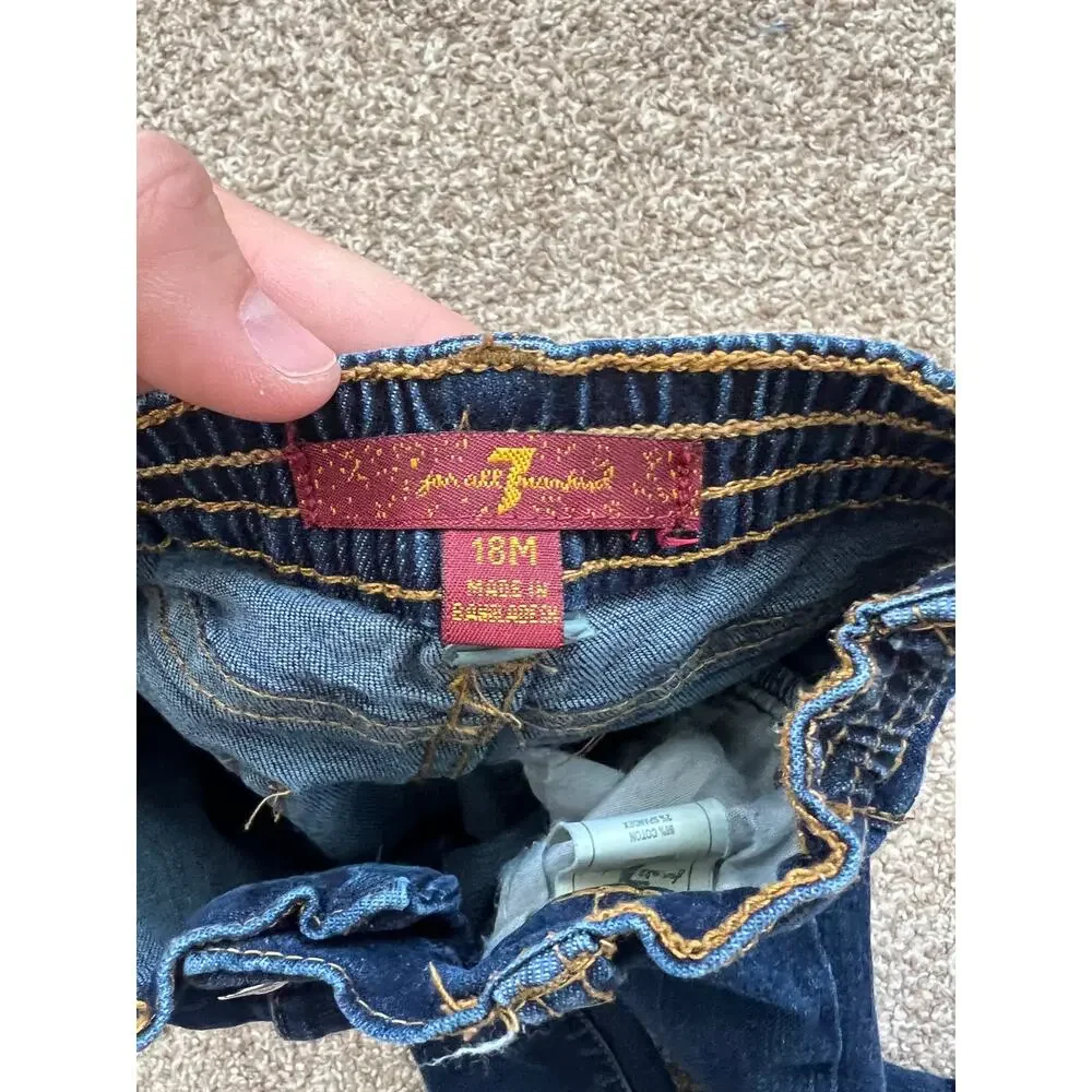 7 For All‎ Mankind Toddler Skinny Jeans Dark Wash Denim 18M